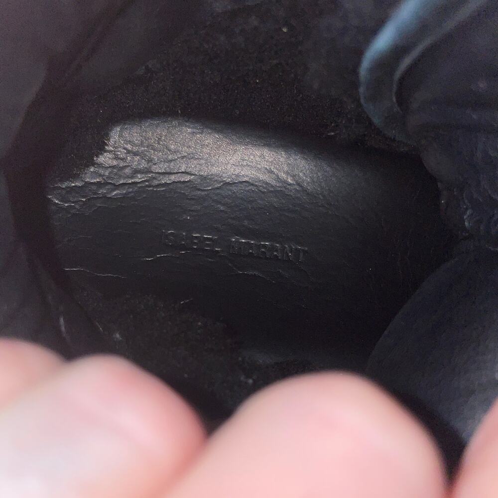 Isabel Marant Outdoor Sherpa Black Boots Hiking Winter Brendta Suede Lug Sole 38 - Picture 15 of 15